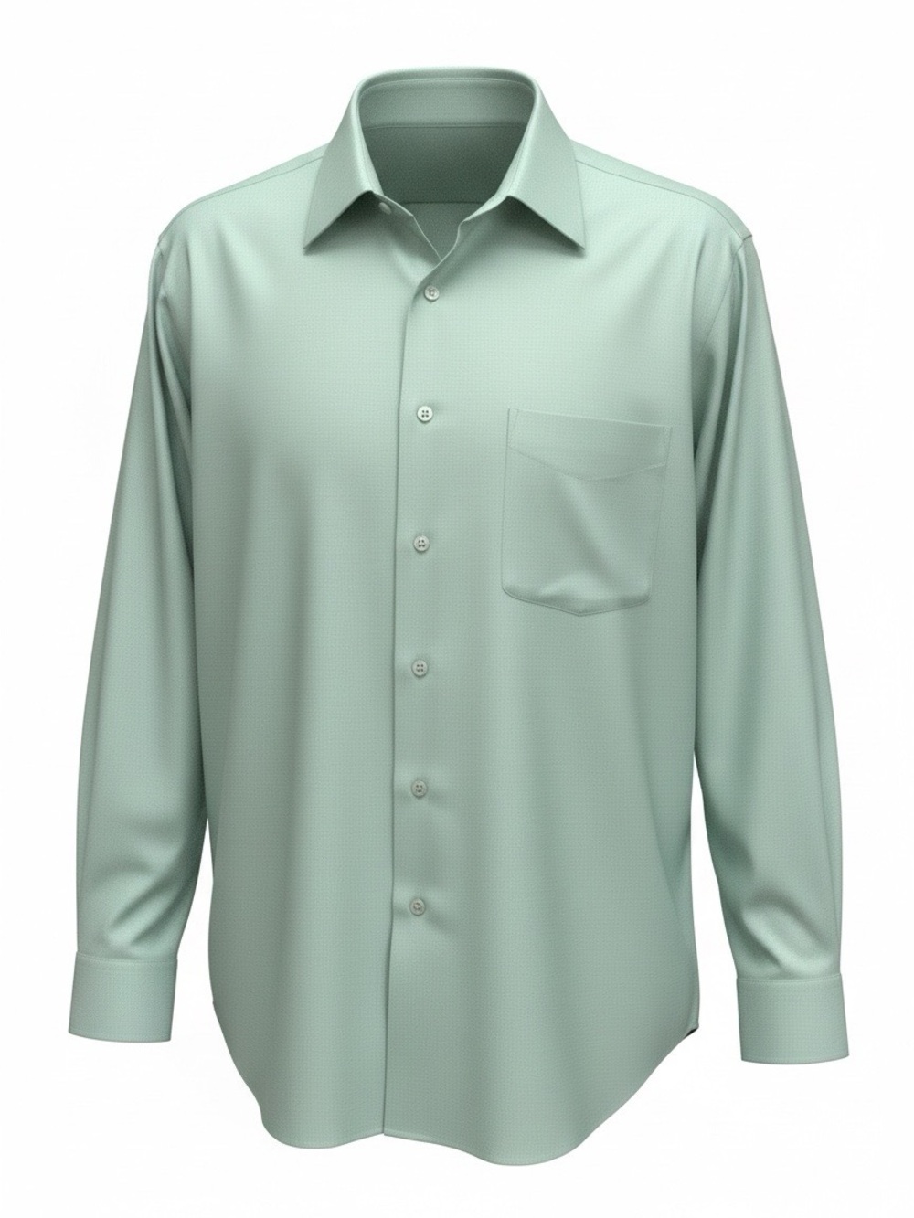 Van Heusen Mint Green Long-Sleeve Dress Shirt